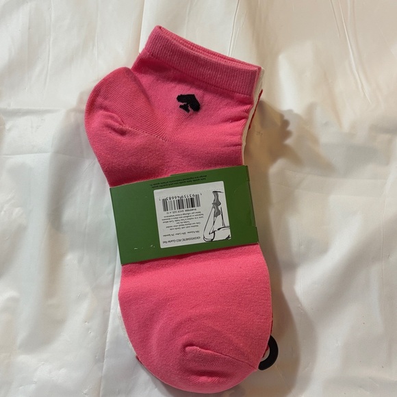 Kate Spade New York Vibrant Red & Punk Patterned Quarter Socks (3 pair) - Picture 2 of 3